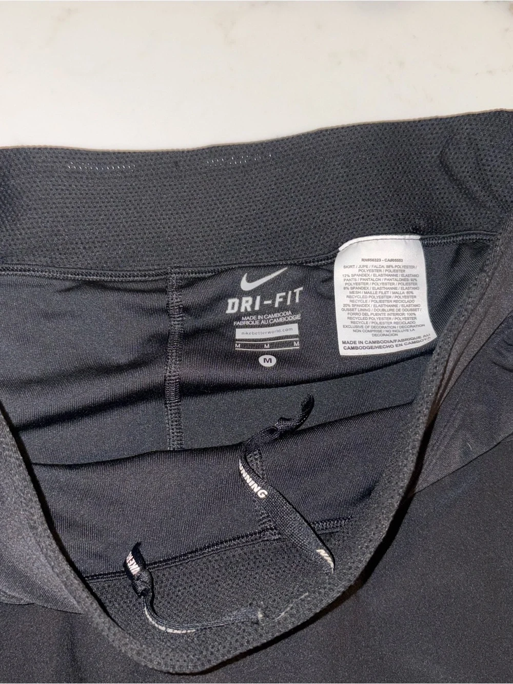Nike Dri-FIT Black Skirted Capri Leggings
